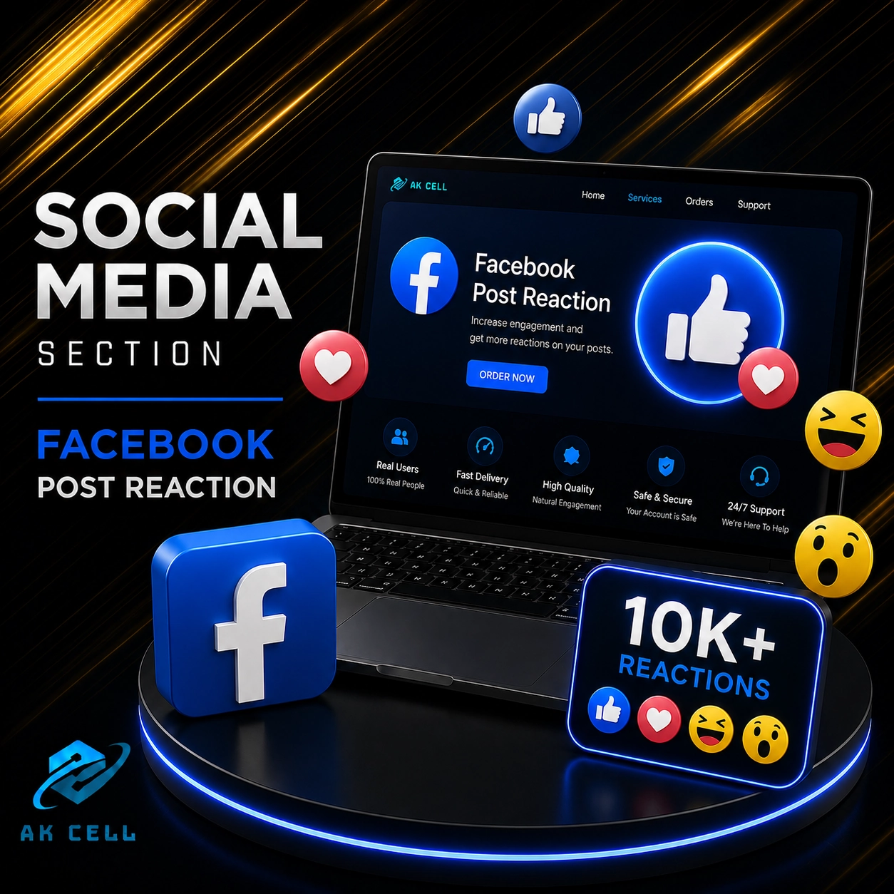 Facebook - 𝗣𝗼𝘀𝘁 Reaction 👍😍😡 [ Ultra Cheapest ] ᴺᴱᵂ