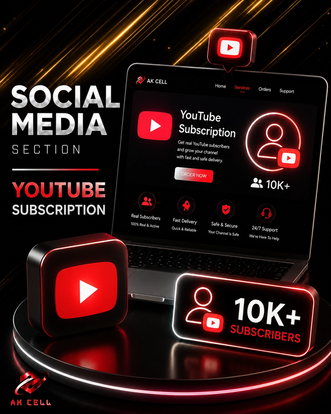 YouTube Subscriptions [LOW+HIGH QUALITY]